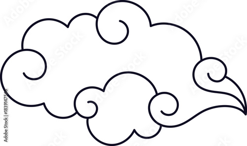 Chinese cloud pattern symbolizing luck and prosperity