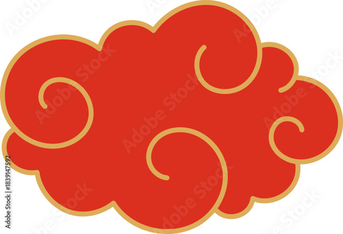 Traditional Chinese cloud icon symbolizing good fortune and luck