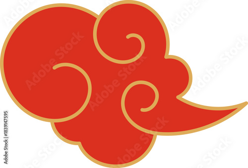 Auspicious Chinese cloud bringing good fortune and prosperity