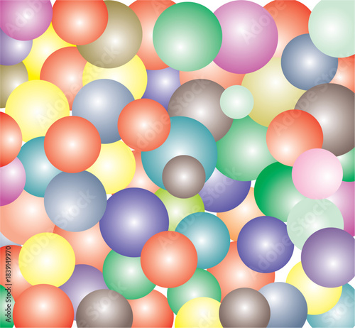 abstract background with colorful balloons