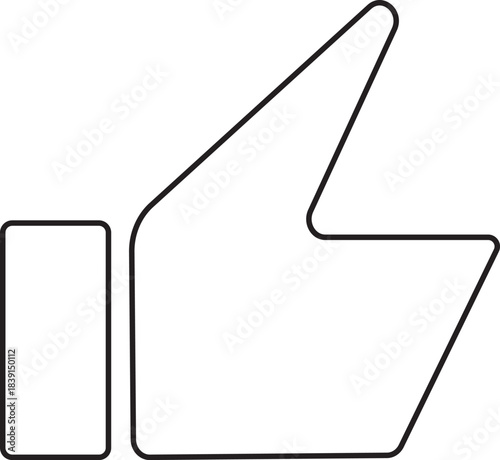 Minimalist like icon in clean vector outline style representing approval, positive reaction, rating, and social interaction. Suitable for apps, UI, and digital platforms