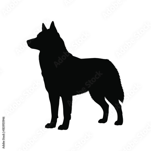German Shepherd Dog Silhouette Vecto