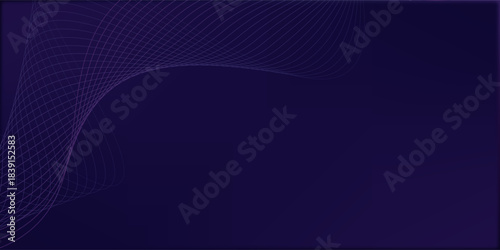 glowing blue wavy lines on abstract technology dark blue background. digital hi tech vector illustration with particle striped wave lines.eps