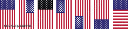 USA banner background with vertical stripes and star symbolizing patriotism and national identity.
