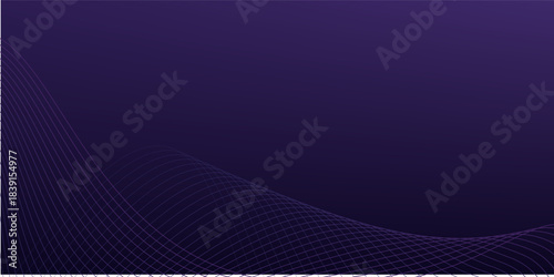 glowing blue wavy lines on abstract technology dark blue background. digital hi tech vector illustration with particle striped wave lines.eps