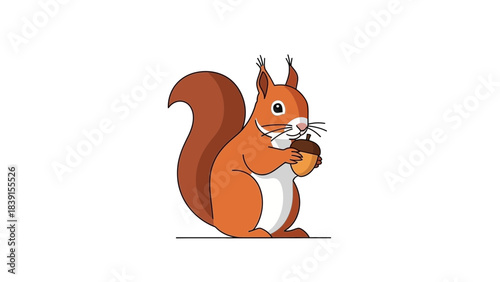 squirrel with nut vector