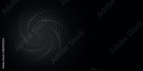 Abstract background with simple and modern twisted geometric lines design. Futuristic dark background concept for cover, brochure, presentation, certificate and website. VOL. 5