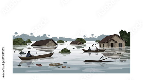 flood disaster vector