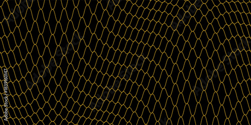 Luxury Gold Line Abstract Pattern on Black Background