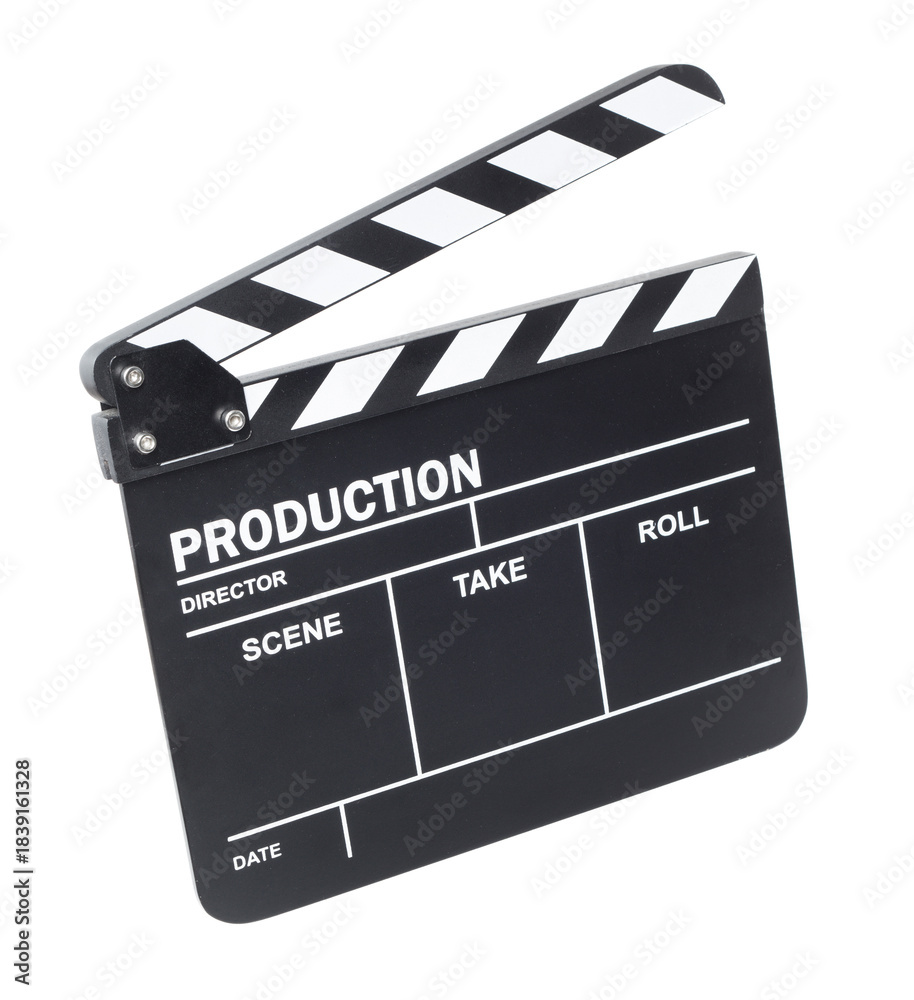Obraz premium Clapper board on white background