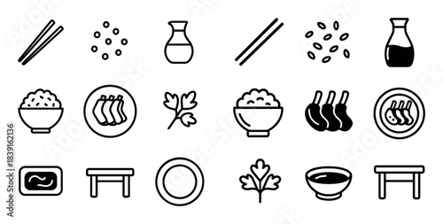Minimalist Food Icons