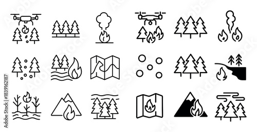 Forest Fire Icons