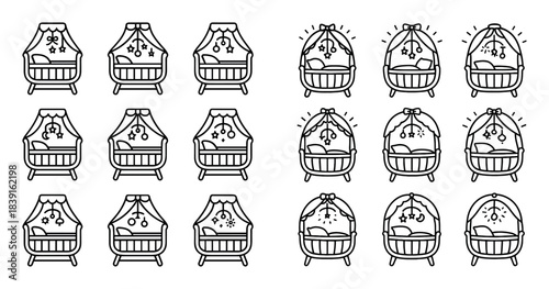 Minimalist Baby Cribs Icons