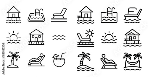 Exotic Vacation Icons