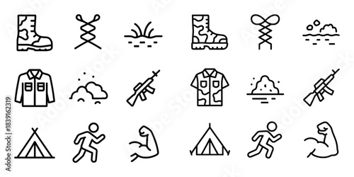Military Footwear Icons