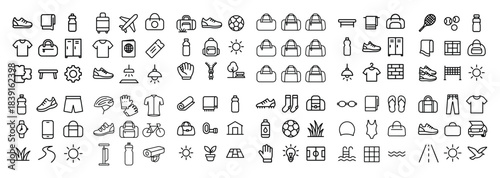 Sports and fitness icon collection