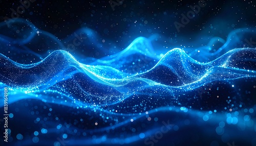 バイオルミネッセンス・ライトパーティクル背景