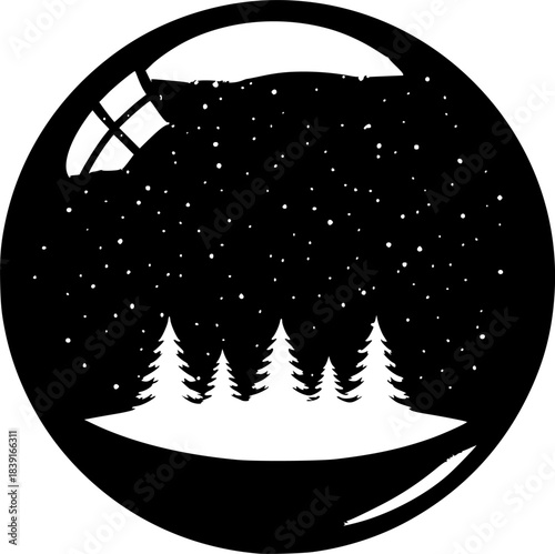 Mystical Crystal Ball Fortune Vector