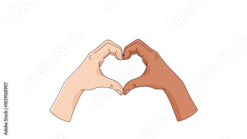 Diverse Hands Forming Heart Shape Symbolizing Unity, Love, and Togetherness