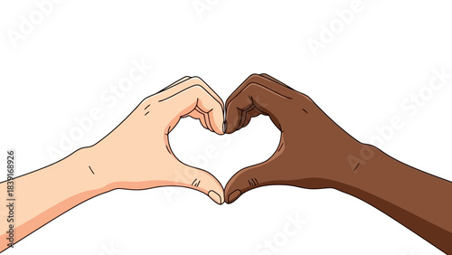 Diverse Hands Forming a Heart Shape Symbolizing Love, Unity, and Connection