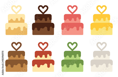 Colorful Cake Icons