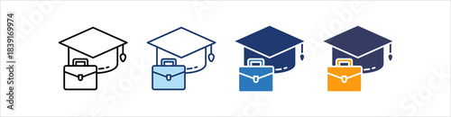 Internship Icon Set Multiple Style Collection