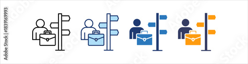 Career Option Icon Set Multiple Style Collection