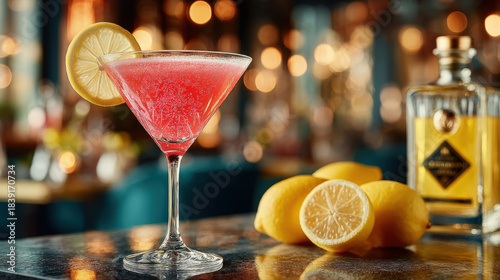 Cosmopolitan drink in a mar...