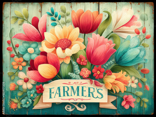 Farmers market sign design