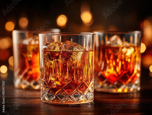 Friends drinking whiskey together