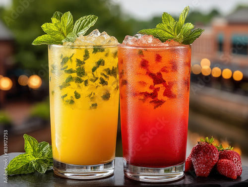 Patio drinks on a summer day