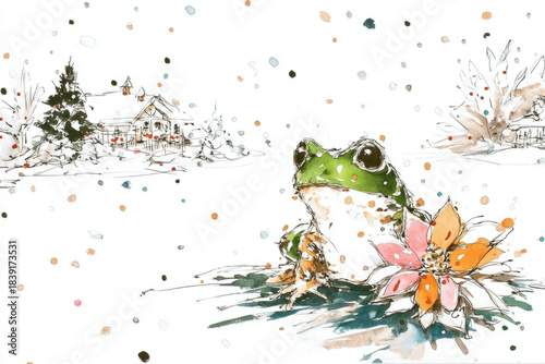 simple Christmas watercolor...