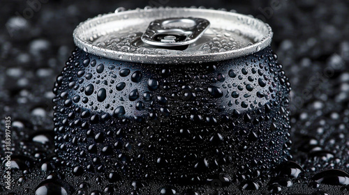Soft drink can covered in w...
