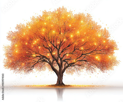 Tree lights isolated on white