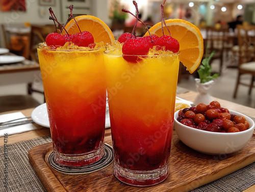 Welcome drink at a hotel