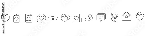 Love icon vector set. relationships illustration sign collection. online dating symbol or logo.