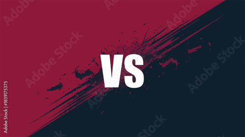 Versus Screen with Splatter Effect and Diagonal Split