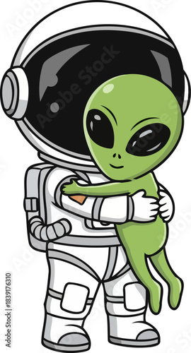 celestial companions an interstellar hug ignites universal connection and wonder, isolated on transparent background