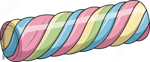 confectionery kaleidoscope unwrap pure sweet joy with this playful twisted treat, isolated on transparent background