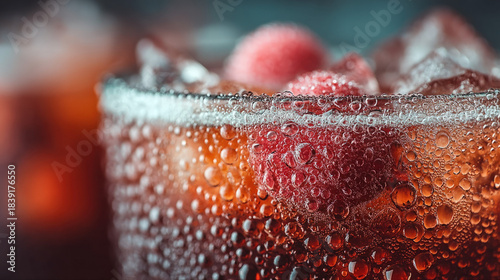 Icy drink with condensation...