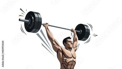 Dynamic weightlifting: powerful athletic achievement in motion