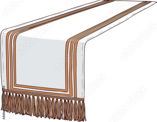 curated tabletop elegance fringed detail enhancing modern and traditional settings, isolated on transparent background