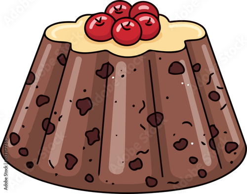 heirloom dessert charm wholesome pudding invoking generations of sweet family memories, isolated on transparent background