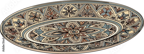 ornamental legacy a vintage plates intricate patterns whisper tales of tradition, isolated on transparent background