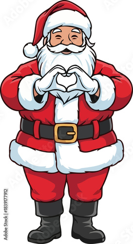 santas heartfelt embrace a symbol of festive generosity and holiday spirit, isolated on transparent background