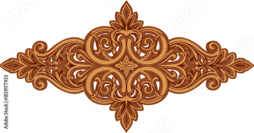 sculpted legacy an ornamental crest embodying timeless elegance and artisanal detail, isolated on transparent background