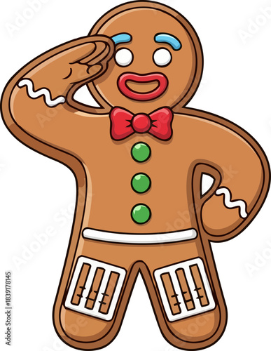 sweet allegiance a gingerbread sentinel standing guard for holiday cheer, isolated on transparent background
