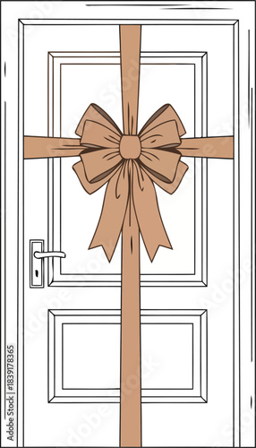 threshold of wonder every entrance a ribbontied promise of joy and discovery, isolated on transparent background