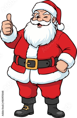 the north poles seal of approval santas winking guarantee of holiday magic, isolated on transparent background