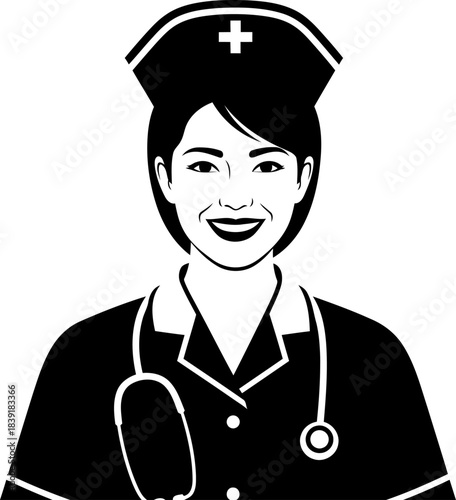 beacon of care the reassuring face of modern medical compassion, isolated on transparent background